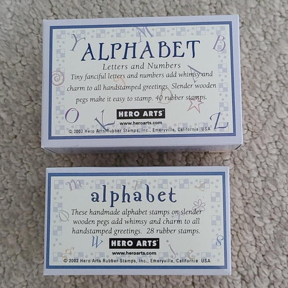 2 Sets Wooden Alphabet Stamps - Picture 2 of 9